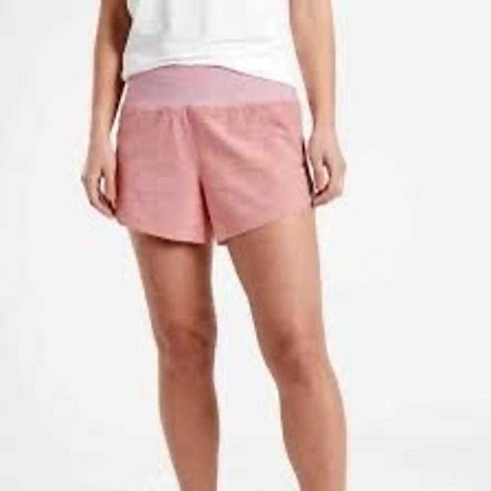 Athleta Run With It Textured 3.5” Short Pink Size Medium Running Lined